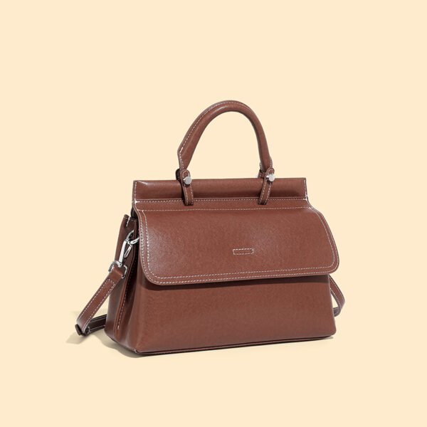 Genuine Leather Vintage Tote Bag — Large Capacity Shoulder & Handbag