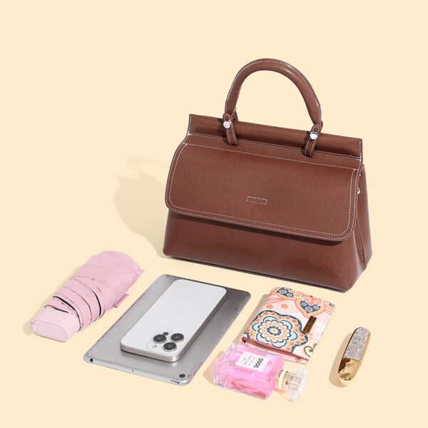 Genuine Leather Vintage Tote Bag — Large Capacity Shoulder & Handbag