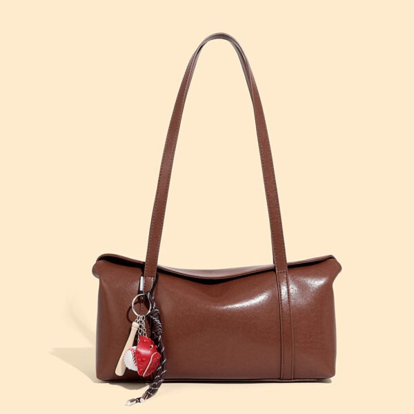 Genuine Leather Minimalist Commuter Tote Bag — Large Capacity