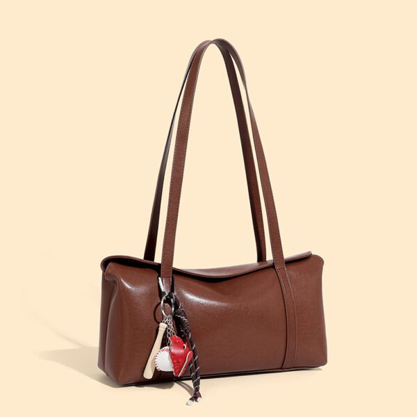 Genuine Leather Minimalist Commuter Tote Bag — Large Capacity