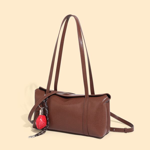 Genuine Leather Minimalist Commuter Tote Bag — Large Capacity