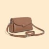 4P3A2186 Genuine Leather Designer Shoulder Bag — Minimalist Square Crossbody