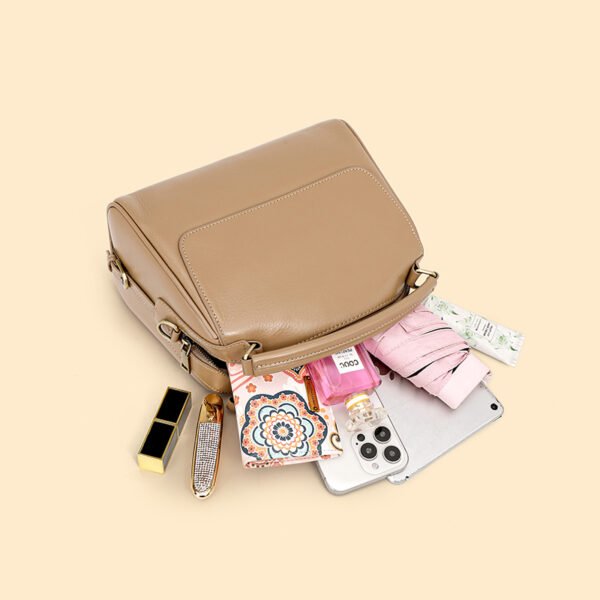 Genuine Leather Large Capacity Tote Bag — Vintage Everyday Style