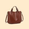 Genuine Leather Bucket Tote Bag — Elegant Commuter Style