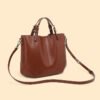 Genuine Leather Bucket Tote Bag — Elegant Commuter Style