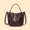 Full-Grain Leather Tote Bag — Chic Fall/Winter Shoulder Style