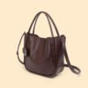 Full-Grain Leather Tote Bag — Chic Fall/Winter Shoulder Style