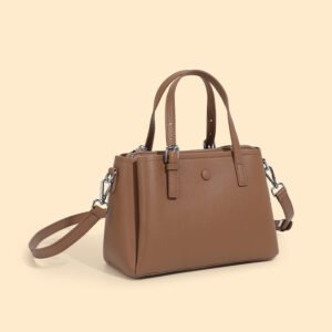 Genuine Leather Commuter Tote Bag — Versatile Shoulder & Crossbody