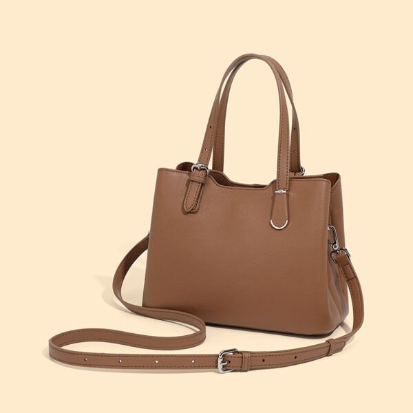 Genuine Leather Tote Bag — Large Capacity Commuter Style