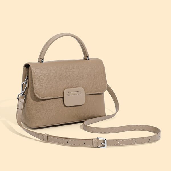 Cowhide Leather Classic Vintage Shell Bag — Casual Crossbody