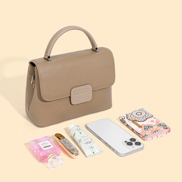 Cowhide Leather Classic Vintage Shell Bag — Casual Crossbody