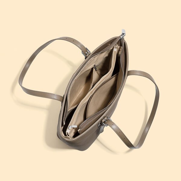 Cowhide Leather Vintage Minimalist Tote Bag — Large Capacity