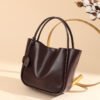 Full-Grain Leather Tote Bag — Chic Fall/Winter Shoulder Style