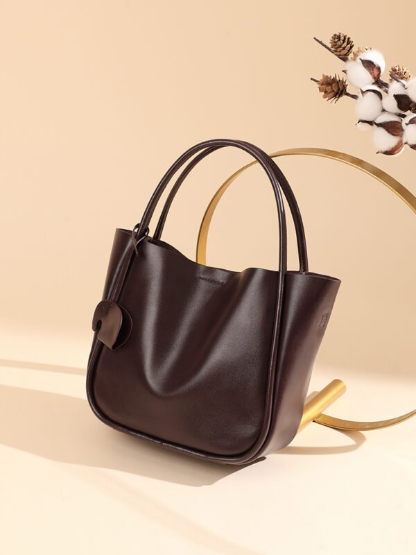 Full-Grain Leather Tote Bag — Chic Fall/Winter Shoulder Style