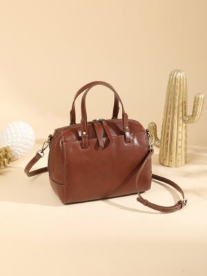 Genuine Leather Tote Bag — Versatile Shoulder & Crossbody Style