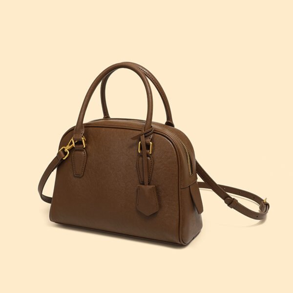 Cowhide Leather Boston Pillow Bag — Versatile Daily Carry