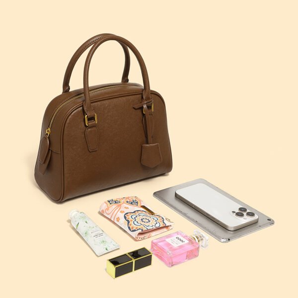 Cowhide Leather Boston Pillow Bag — Versatile Daily Carry