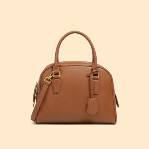 4P3A8585 Cowhide Leather Boston Pillow Bag — Versatile Daily Carry