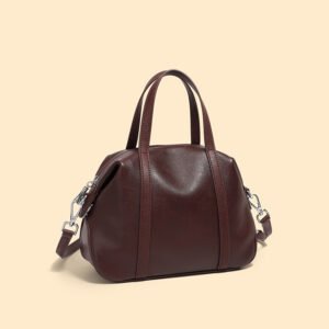 Full-Grain Leather Boston Bag — Designer Fall/Winter Handbag