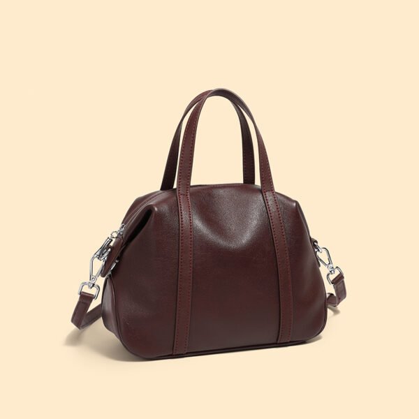 Full-Grain Leather Boston Bag — Designer Fall/Winter Handbag