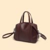Full-Grain Leather Boston Bag — Designer Fall/Winter Handbag