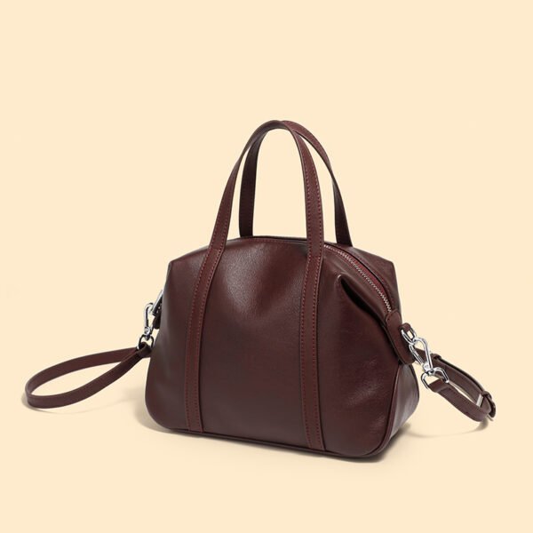 Full-Grain Leather Boston Bag — Designer Fall/Winter Handbag