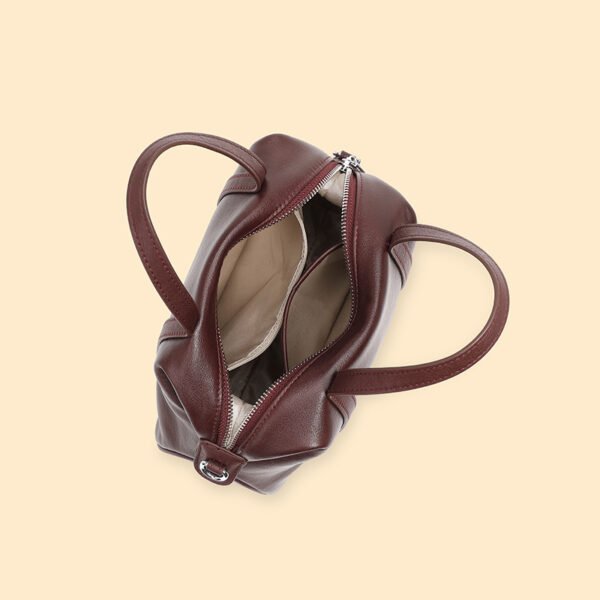 Full-Grain Leather Boston Bag — Designer Fall/Winter Handbag