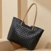 5 Leather Woven Tote Bag | Large Capacity Shoulder Bag