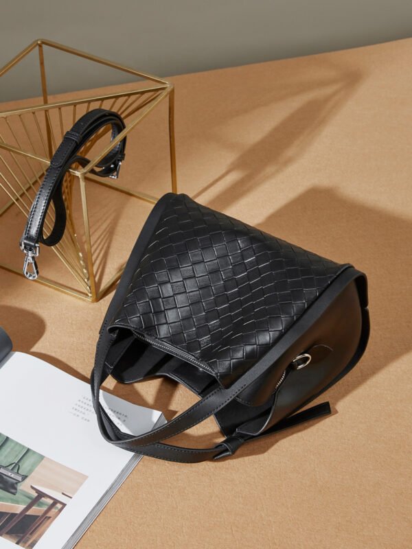 Leather Bucket Bag | Genuine Cowhide Shoulder Crossbody Bag