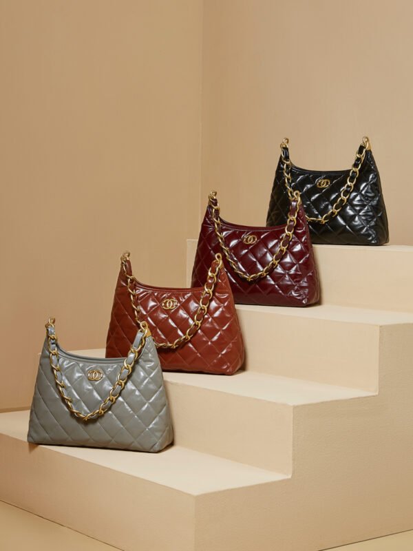 5 Versatile Quilted Chain Shoulder Bag – Genuine Leather Crossbody Handbag