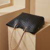 6 Leather Woven Tote Bag | Large Capacity Shoulder Bag
