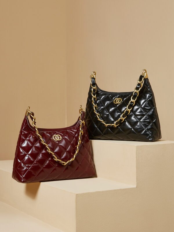 6 Versatile Quilted Chain Shoulder Bag – Genuine Leather Crossbody Handbag