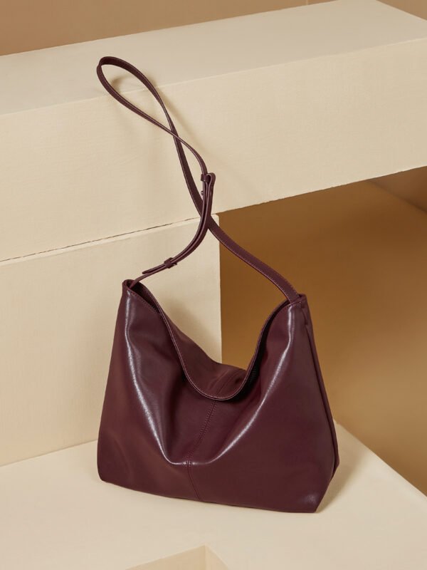 Genuine Leather Large Capacity Commuter Shoulder & Crossbody Bag