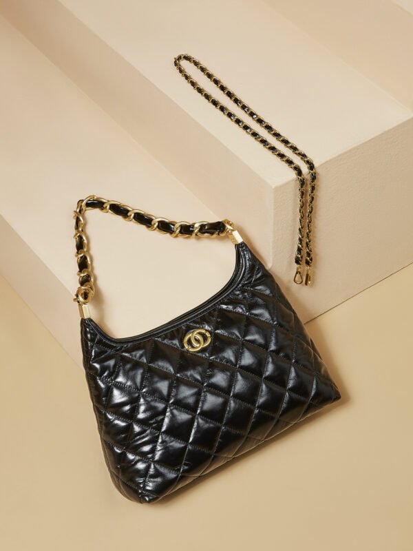 8 Versatile Quilted Chain Shoulder Bag – Genuine Leather Crossbody Handbag