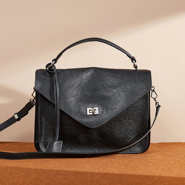 Genuine Leather Vintage Messenger Bag — Casual Shoulder Satchel