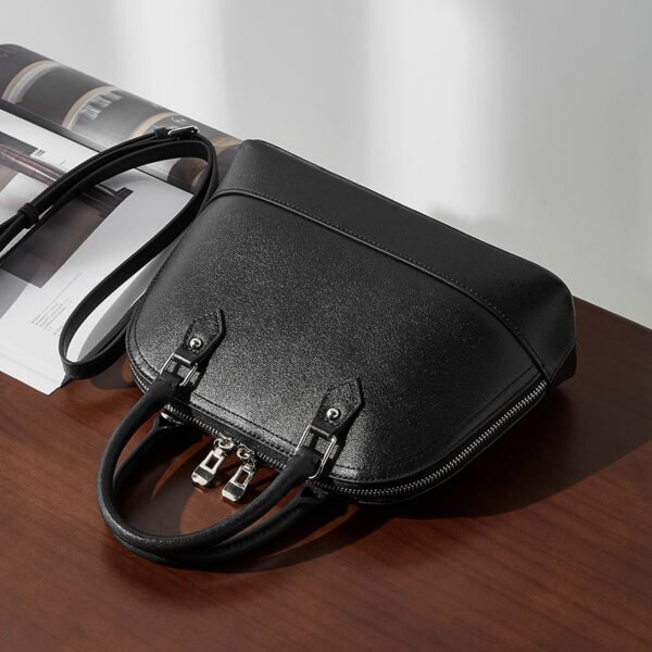 Cowhide Leather Shell Bag Crossbody — Stylish Handbag