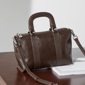 800X800主图_0001_无题会话13786 Cowhide Leather Boston Pillow Bag — Vintage Handheld Crossbody