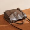 Genuine Leather Vintage Messenger Bag — Casual Shoulder Satchel