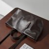 Cowhide Leather Commuter Tote Bag — Soft Vintage Style