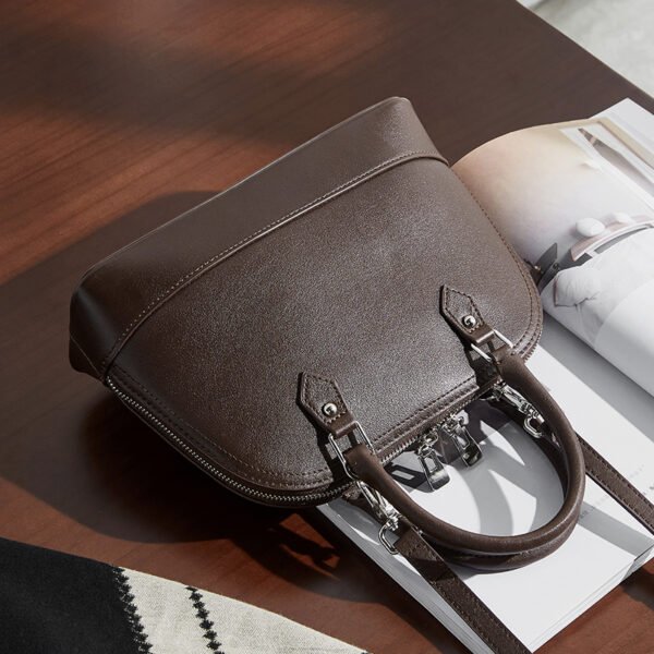 Cowhide Leather Shell Bag Crossbody — Stylish Handbag