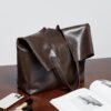 Full-Grain Leather Tote Bag — Versatile Commuter Style