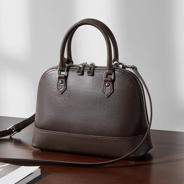 Cowhide Leather Shell Bag Crossbody — Stylish Handbag