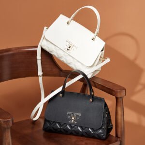 Genuine Leather Quilted Shoulder Bag — Everyday Elegance