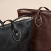Genuine Leather Commuter Tote Bag — Large Shoulder Hobo