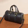 Full-Grain Leather Boston Bag — Vintage Handheld & Shoulder Style