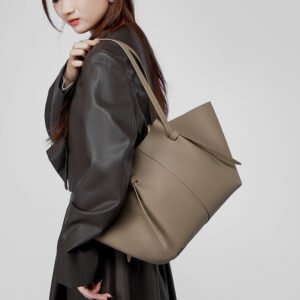 full grain leather tote