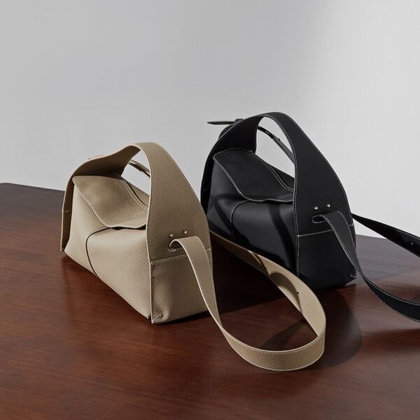 Full Grain Leather Shoulder Bag – Vintage Crossbody Handbag for Women