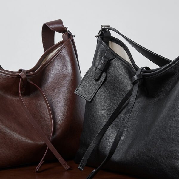 Genuine Leather Tote Bag — Fashion Commuter Shoulder