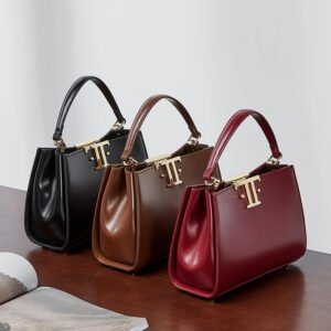 800X800主图_0010_无题会话12174 Genuine Leather Shoulder Bag – Double Buckle Commuter Handbag