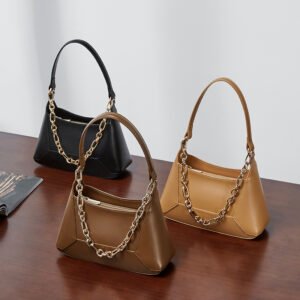 800X800主图_0010_无题会话12190 Minimalist Underarm Leather Handbag – Fashion Baguette Cowhide Shoulder Bag